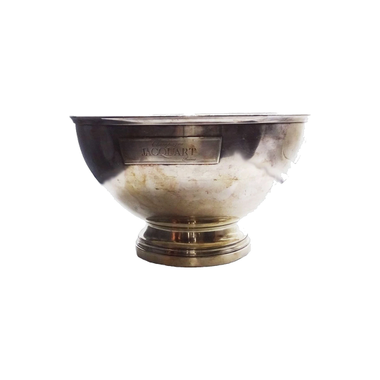 Jacquart French Champagne Ice Bucket Bowl, Large Multi‑Bottle, Silverplate on Brass (CB 207)