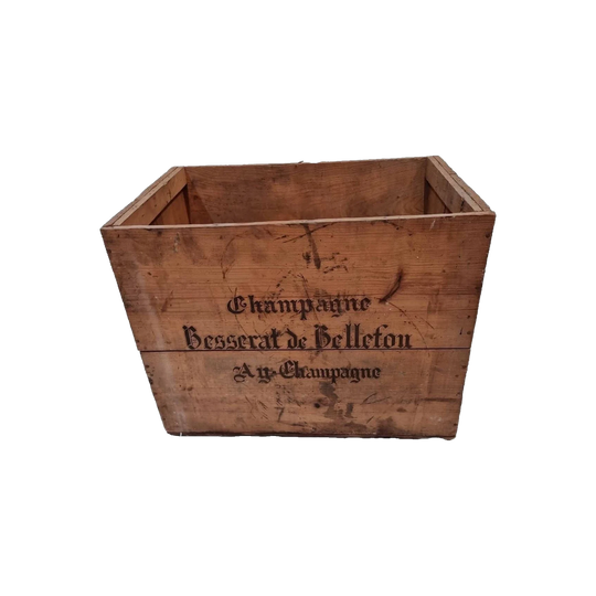 Large Vintage French Besserat de Bellefon Champagne Crate, Timber, Marked