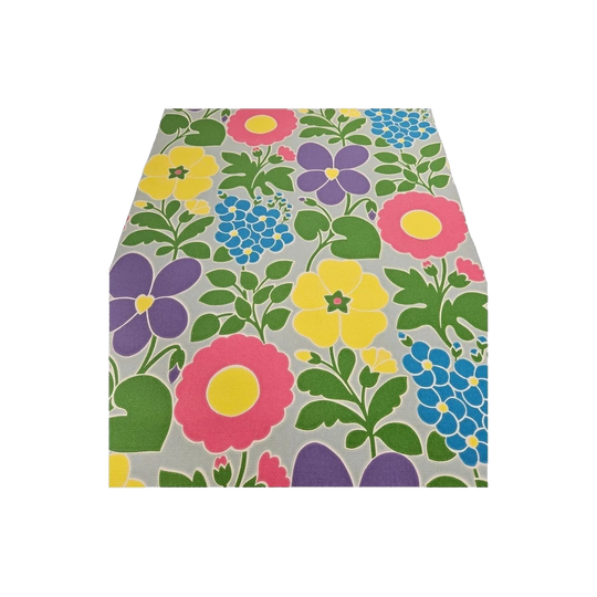 1960s Wallpaper – Stylised Floral, Bold Colours, Full Roll (52 cm x 10 m)