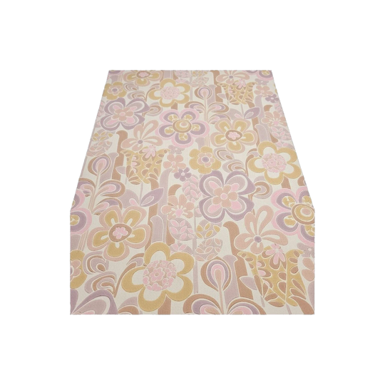 1960s Wallpaper – Stylised Pastel Flowers, Made in UK, 52 cm x 10 m