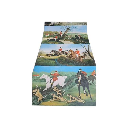 1960s Vinyl Wallpaper – English Hunting Scene