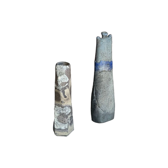 Peter Acadia Stoneware Vessels, Pair