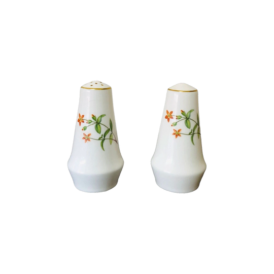 Minton Meadow Bone China England Salt & Pepper Shakers / Vintage Salt and Pepper Shakers from England