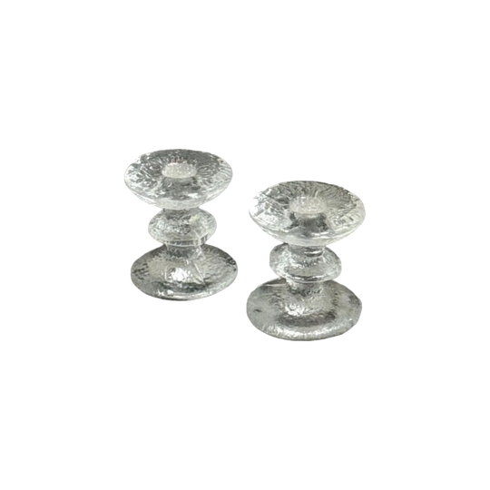 Iittala Festivo One-Ring Candlesticks by Timo Sarpaneva, Finland, 1966, 8 cm H