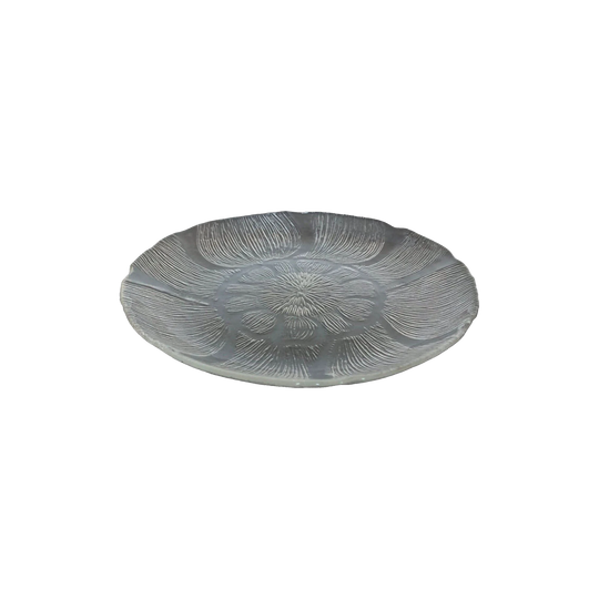 Arcoroc Round Leaf Plate Round Leaf Plate/ Vintage Clear Glass Plate / Made in France