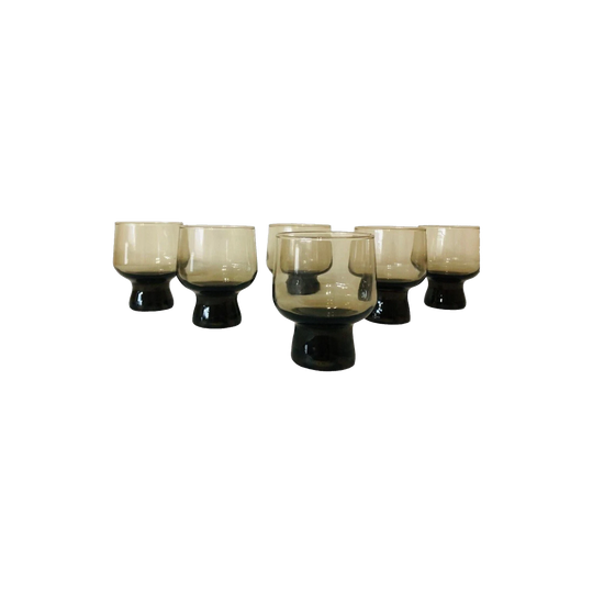Smoked Glass Tumbler Set from Chimera / Kaaru Glass Set / Smoked Glass Made in New Zealand / Set of 18 Kaaru Glass