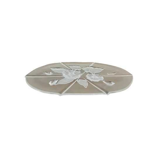 Glass Serving Platters with Satin Flower Design - Waltherglas Design Made in Germany