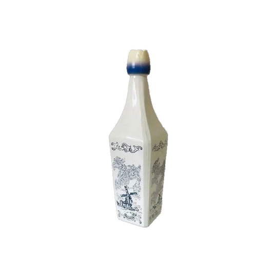 Vintage White Windmill and Holland Design Liquor Bottle
