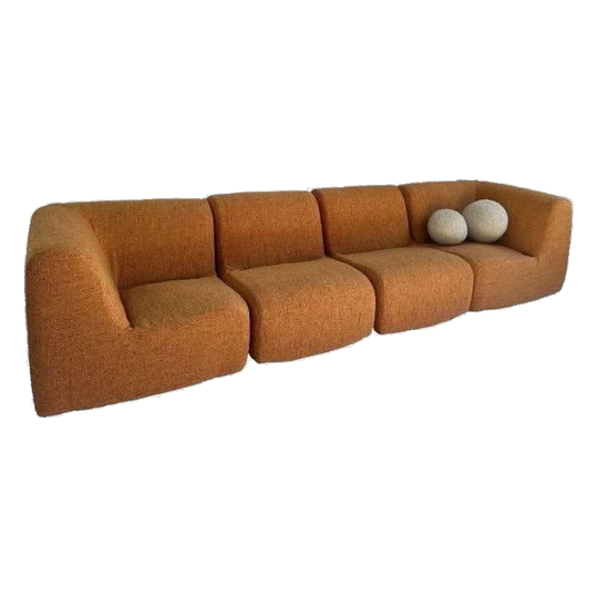 1970s Five-Piece Modular Foam Sofa – Restored, Reupholstered to Order (Preorder, 2-Week Lead Time)