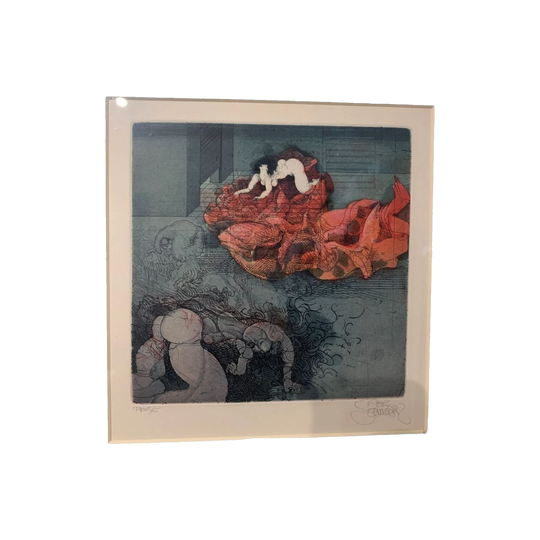 Jörg Schmeisser Limited Edition Screenprint (Artist’s Proof), Signed and Dated 1972, Gilt Frame