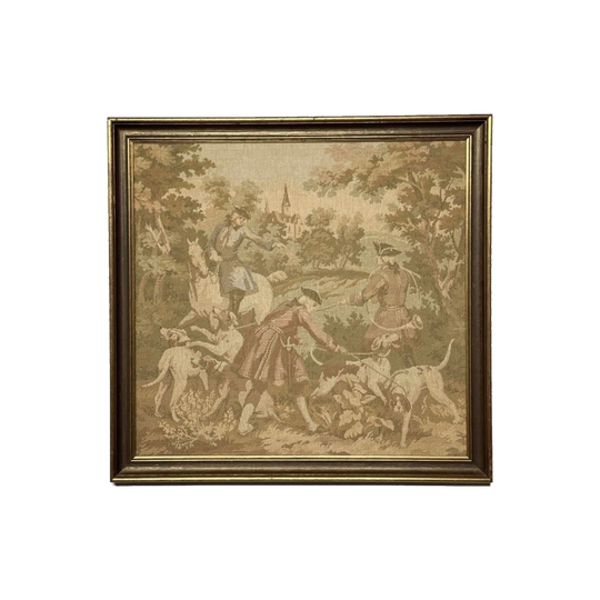 Vintage Tapestry in Gold Frame – 57 x 54 cm
