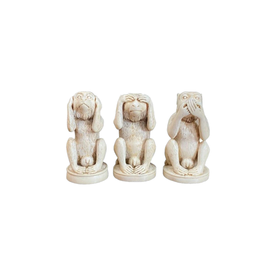 Late 19th-Century Set of Three Ivory Monkeys – ‘Hear No Evil, Speak No Evil, See No Evil’, c. 1880