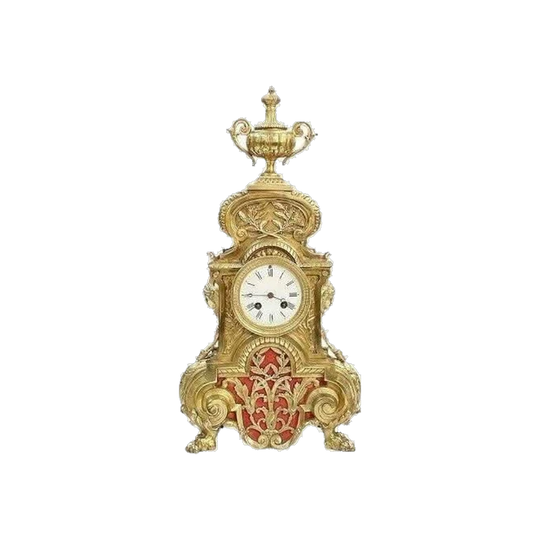 French Ormolu Mantel Clock, c. 1880 – 8-Day Movement, Foliate Decoration