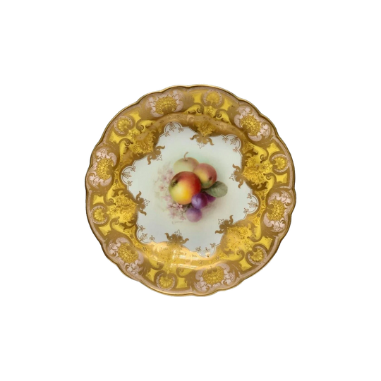 Royal Worcester Fruit Plate, Signed by Richard Sebright, c.1921