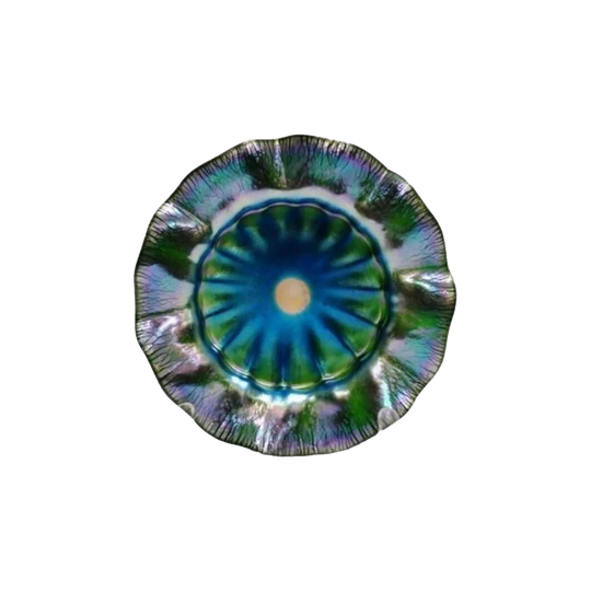 Early 20th-Century American Kew-Blas Opalescent Glass Bowl, Signed, c.1910