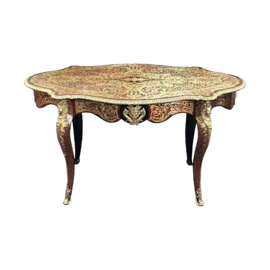 19th-Century French Ebonised Boulle Centre Table, c. 1870