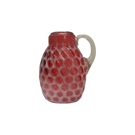 19th-Century Ruby Vaseline Swirl Design Jug, c.1880