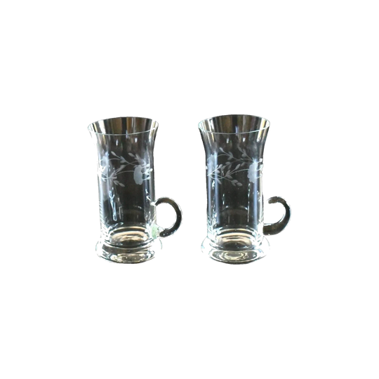 Princess House Heritage Handblown Crystal Cups. Set of 2