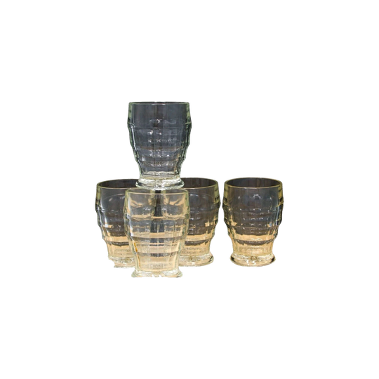 Davison Jacobean Moulded Tumblers.