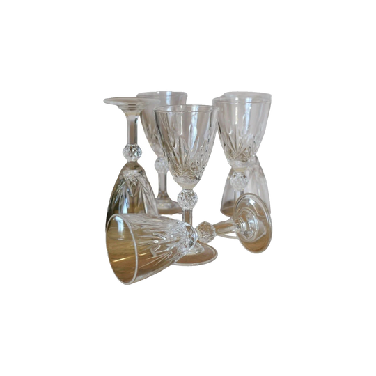 Catedral Crystal by Dema Italian 24% lead crystal. Beautiful vintage crystal Liqueur glasses. Set of 6