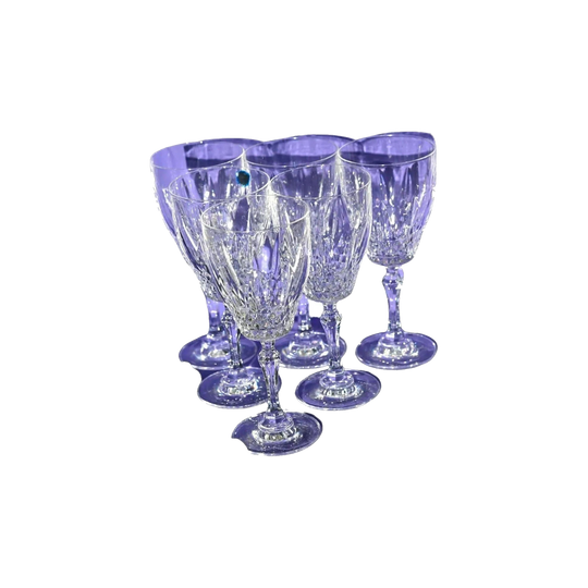 Blarney Lead Crystal Water Goblets. Set of 6
