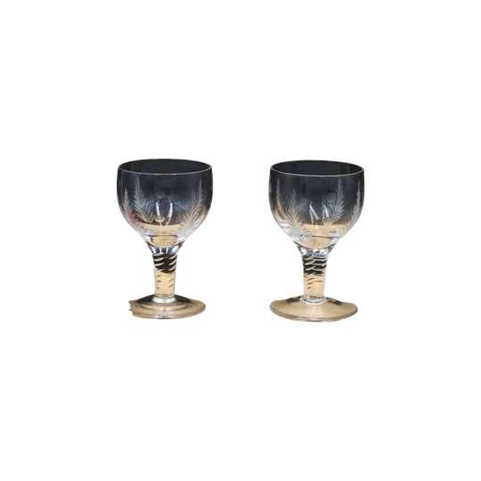 Stuart Crystal Woodchester Design Port Glasses