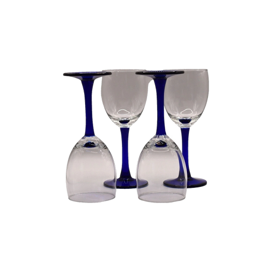 Vintage "Neptune" Cristal D'Arques-durand. Wine Glass. Set of 4