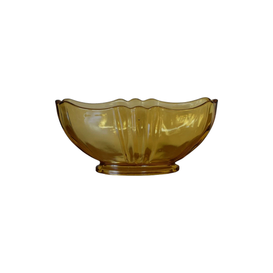 Vintage - Bagley Amber 'Bristol' Vase.