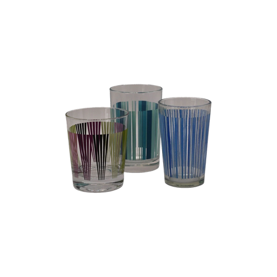 Retro Striped Tumblers. Mix Match set of 3.