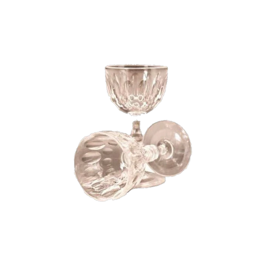 Vintage Fine Quality Crystal Port/Cordial Glasses. Set of 2