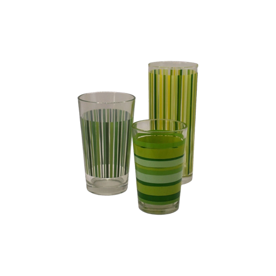 Retro Striped Tumblers. Mix Match set of 3.
