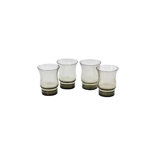 Vintage Smokey Grey Tumblers. Set of 4