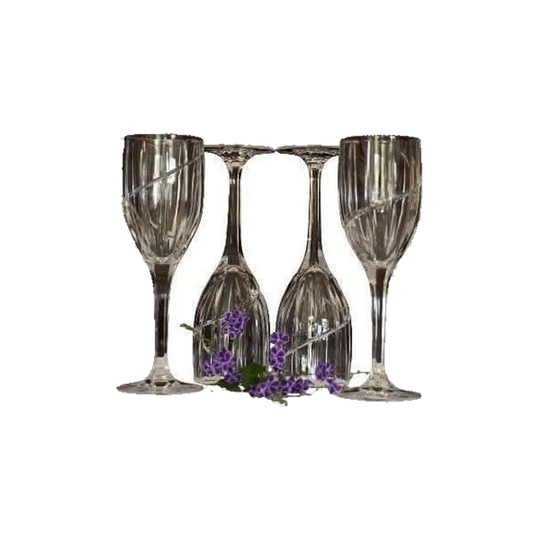 Vintage MIKASA Crystal  Water Goblets - UPTOWN - Set of 4