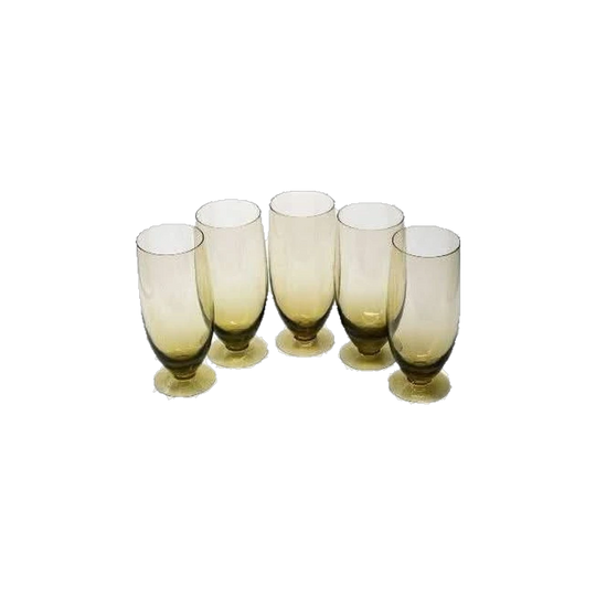 Vintage Olive Green Pilsner Glasses
