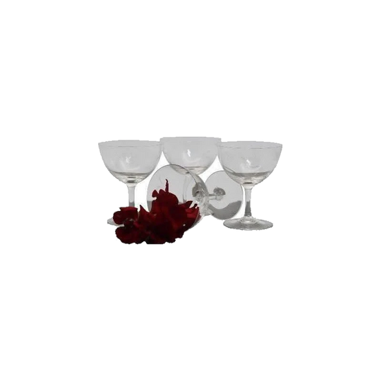 Vintage stemware. Cordial Glasses with Etched Swans. Set of 4