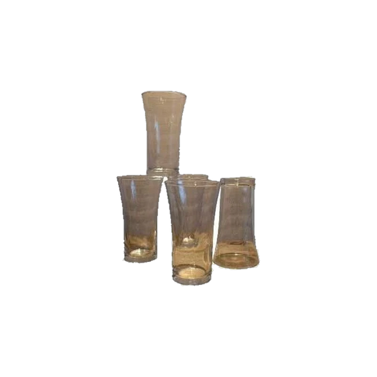 Vintage MCM small tumbler glass. Swirl design in glass. Stemless Champagne. Vodka Glass/Shot Glass/Sherry Glass/Cocktail Glass. Set of 5