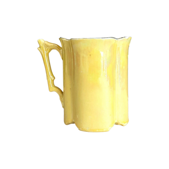 Art Deco 1930s Green and Yellow Lusterware Pompadour Fine Bone China Mini Teacup