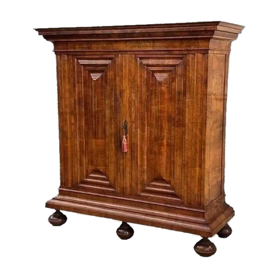 19th-Century Swedish Walnut Armoire, c.1840