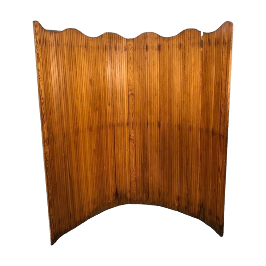1930S Art Deco Tambour Room Divider / Folding Screen / Partition Unit