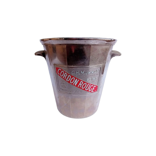 Mumm Cordon Rouge French Champagne Bucket, Nickel-Silvered, Argit, CB 319