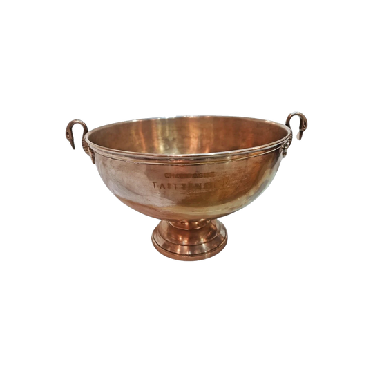 Taittinger French Silver-Plated Champagne Bowl with Swan Handles (CB 292)