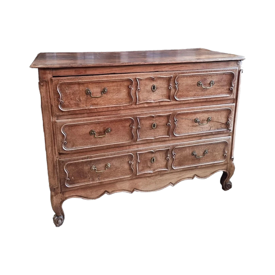 Antique French Provincial Oak Commode, Late 18th Century, Extra Large