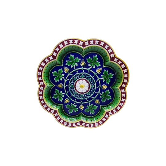 Minton Majolica Gothic Revival Plate by A.W.N. Putin, c.1860