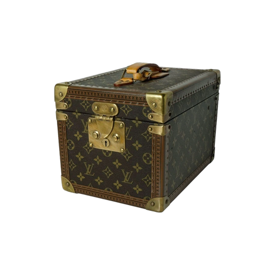 Vintage Louis Vuitton Vanity Cosmetic Travel Case with Dust Bag, Keys and Inner Box
