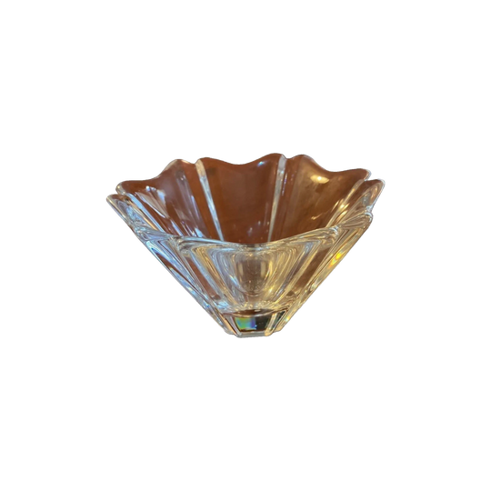 Mid-Century Orrefors Clear Crystal Handkerchief Vase/Bowl, Signed, Sweden
