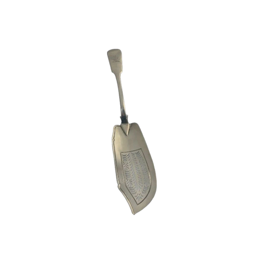 Sterling Silver Fish Server with Crested Handle, c.1838