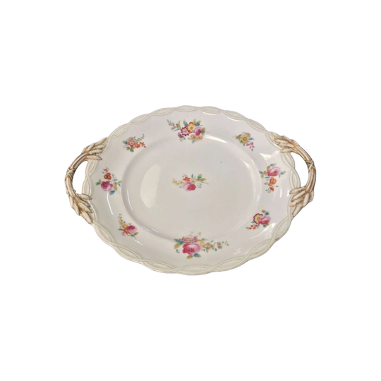 19th-Century Double-Handled Ceramic Platter with Diamond Registration Mark, c. 1870