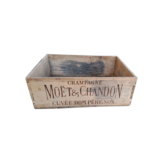 Dom Perignon Wooden Champagne Crate, Moet and Chandon, French c.1955