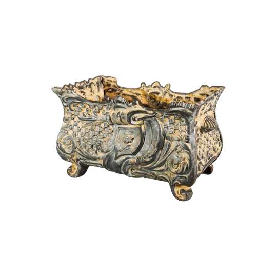 Antique French Cast Iron Jardiniere Garden Planter
