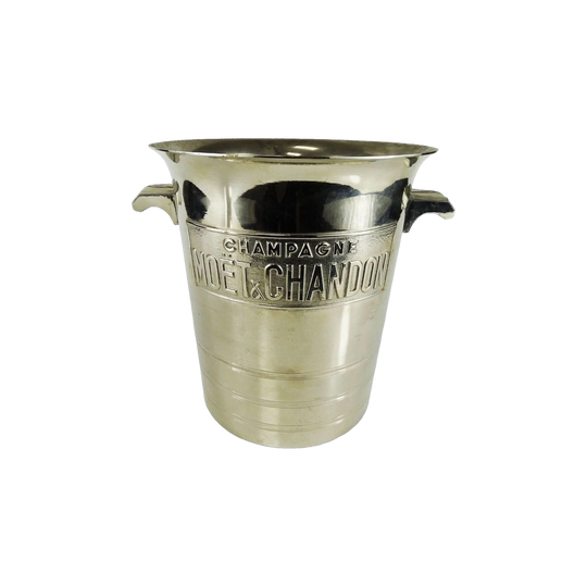 French Art Deco Moët Champagne Bucket, Chrome Finish, 20 cm H